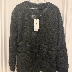 7 For All Mankind Black Teddy Jacket